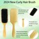 Curly Hair Brush, Curl Defining Brush 2025 New, Curl Brush with Boar Bristle, Curl Define Styling Brush Curl Brush for Curly Hair Wet, Shaping Defining Curls for Women Men, Reducing Pulling (Bamboo)