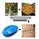 Wave Brush 360 Degree Curved for Men - Medium Hard Hair Brushes, Natural Palm Brush with Boar Bristles Firm Nylon for Wavy Hair Routine Brushing (Blue)