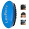 Wave Brush 360 Degree Curved for Men - Medium Hard Hair Brushes, Natural Palm Brush with Boar Bristles Firm Nylon for Wavy Hair Routine Brushing (Blue)