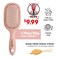 TADA Natural Beauty Hair Brush Detangler for Curly, Thick, Wavy, and Thin Hair - Ventilation Holes for Quick Drying and Styling, Detangler Brush for Women, Men, Kids (4 Colors) (Pink)