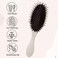 Curly Defining Brush, Curly Hair Styling Brushes Detangler Soft Bristle Hair Brush 1-Pack (Beige)