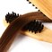 Double-Sided Bristle and Wooden Anti-Static Hairstyling Comb - Straightening Brush with Hair Clamp for Professional Hairdressing and DIY Salon