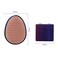 Glitter Blue Purple Gradient Egg Shape Anti-Static Detangling Brush&amp;Mirror, Air Cushion Massage, for Applicable to all Dry Wet Hair