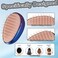 Glitter Blue Purple Gradient Egg Shape Anti-Static Detangling Brush&amp;Mirror, Air Cushion Massage, for Applicable to all Dry Wet Hair