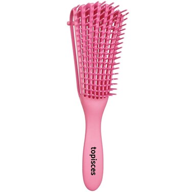 Detangling Brush for Natural, Curly, Afro 3a to 4c Hair - Suitable for Kinky, Wavy, Coily, Wet, Dry, Oily, Thick or Long Hair (Pink)