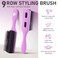 4Pcs Paddle Hair Brush Set - Detangler and Comb for Afro 3/4abc Texture, Wet and Dry Brush for Long Thick Thin Natural Curly Hair (Purple)
