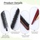 3Pcs Wooden Small Round Brush,Roller Mini Hair Brush for Blow Drying,Lightweight Quiff Rolling Comb for Hair Styling,Hairdressing Spiral Hair Roller Brush for Curling Short Hair,Teasing Brush for Men
