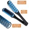 Clamp Hair Brush Double Sided Straightening Detangler Comb Smoothing Nylon Bristle Straightener Air Vented Flat for Wet,Dry,Fine,Thick Natural Long Hair