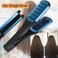 Clamp Hair Brush Double Sided Straightening Detangler Comb Smoothing Nylon Bristle Straightener Air Vented Flat for Wet,Dry,Fine,Thick Natural Long Hair
