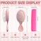 28 Pieces Mini Hair Brush, Detangling Hair Combs Set, Include 14 Travel Mini Brush for Hair 14 Fine Wide Hair Combs Wet Dry Hair for Girls Women Boys Men