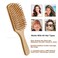 Hair Brush-Natural Wooden Bamboo Bristles Paddle Hairbrush Large. Eco-Friendly Massage Scalp &amp; Detangling All Hair Types. No More Tangle.