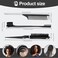 3 Pcs Slick Back Grooming Set - Edge Brush, Bristle Brush, Rat Tail Comb &amp; Teasing Brush for Smoothing Hair &amp; Flyaways - Black