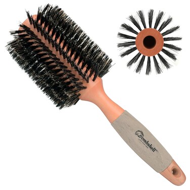 Bombshell Boar Bristle Round Brush &mdash; Sustainable Styling Brush with Natural Wood Handle for Blow Outs and Curling