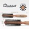 Bombshell Sustainable Round Hair Brush &mdash; Birch Wood and Cork Handle Hairbrush with Boar Bristles, Ergonomic Boar Bristle for Blow Drying, Curling, and Styling 1.75 inch