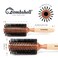 Bombshell Sustainable Round Hair Brush &mdash; Birchwood and Cork Handle Hairbrush with Boar Bristles, Ergonomic Boar Bristle for Blow Drying, Curling, and Styling 2.5