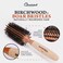 Bombshell Sustainable Round Hair Brush &mdash; Birchwood and Cork Handle Hairbrush with Boar Bristles, Ergonomic Boar Bristle for Blow Drying, Curling, and Styling 2.5