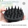 FREATECH Hair Scalp Massager Shampoo Brush with Long &amp; Soft Silicone Bristles for Scalp Care, Gentle Scrub to Exfoliate, Intensive Massage to Relax the Head, Dandruff Removal and Hair Growth, Black