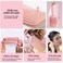 Three-Piece Set: Hair Comb, Mirror, and Face Washing Headband - Ideal forGirls, and Female Students - Includes Detangler Brush and Hair Brushes Desktop Adjustable Folding Mirror (pink)