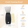 1 PCS Hairbrush Cleaner Tool Black Hair Brush Cleaners Quick Cleaning Machine Plus Comb and Rake Easy to Clean Small Hair Brush for Thin and Thick Hair Home and Salon Use