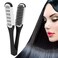 Clamp Double Sided Brush, Double Brushes Comb Clamp Hair Brush Hair Straightening Comb DIY Salon Hairdressing Hair Straightener Anti-static Dual Brush Comb for Home and Salon Hair Styling Use