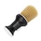Neck Duster, Soft Barber Powder Brush Haircutting Cleaning Brush Hairbrush Neck Duster with Powder Dispenser for Neckline and Ears After Haircut(Black)