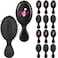 Cheerleading Hair Brush Set - 12 Pcs Mini Detangling Travel Brushes for All Hair Types, Extensions &amp; Wigs