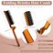 Remerry Collapsible Travel Hair Brush - Foldable Rectangular Pocket Brush for Compact Styling on the Go, Amber