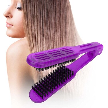 Double Sided Brush, Clamp Hair Brushes Straightener Anti-Static Styling Comb Hairdressing Tool V-Shape Hair Splint Combs Women Men Brushes for Home Barber Shop()