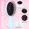 Gerrii 70 Pcs Mini Wet Hair Brush Hair Combs Set 35 Small Detangler Hair Brush Travel Detangling Brush 35 Colorful Plastic Hair Combs Soft Bristles Hair Brush for kids Women Baby Girl (Pastel Colors)