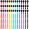 Gerrii 70 Pcs Mini Wet Hair Brush Hair Combs Set 35 Small Detangler Hair Brush Travel Detangling Brush 35 Colorful Plastic Hair Combs Soft Bristles Hair Brush for kids Women Baby Girl (Pastel Colors)
