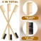 Geiserailie 3 Pieces Hair Edge Brushes 2-in-1 Edge Mustache Hair Brush Comb Gentle Control Wood Eyebrow Tool