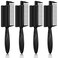 Rozer 4 Pcs Barber Fade Brush -2-in-1 Nylon Brush with Comb Professional for Barber and Stylist Comb Hair Styling Tool