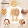 Nuogo 10 Pcs Inspirational Gift Mini Hair Brush for Women Men Aesthetic Wooden Hairbrush Paddle Comb Brush for Curly or Long Hair Thank You Gifts for Team Coworker Teacher Nurse (Classic)