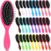 Suclain 30 Pieces Wet Hair Brushes for Women Travel Detangling Brush Soft Bristles with Cushion Base Drying Detangler Small Hair Brushes for Women, 10 Colors
