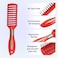 VOCOSTE 1 Pcs Hair Brush, Detangling Brush for Women Men, Hair Brush for Straight, Curly, Long, Short, Thick, Thin, Dry Hair, Red, Plastic