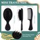 24 Pcs Mini Wet Hair Brush Combs Bulk Individually Wrapped Boar Bristle Hair Brushes and Disposable Combs for Travel Hotel Homeless Shelter Church Fine Cutting