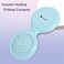 Travel Hairbrush and Mirror Set for Women, Folding Brush with Compact Mirror for Purse or Backpack, Cute Baby Blue Gift