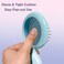 Travel Hairbrush and Mirror Set for Women, Folding Brush with Compact Mirror for Purse or Backpack, Cute Baby Blue Gift