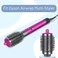 FUNTECK Large Round Volumizing Brush Compatible with Dyson Airwrap Hair Styler, Ideal for Long Hair (Fuchsia)
