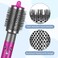 FUNTECK Large Round Volumizing Brush Compatible with Dyson Airwrap Hair Styler, Ideal for Long Hair (Fuchsia)