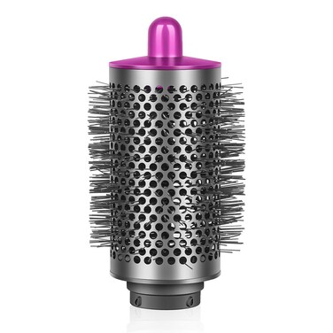 FUNTECK Large Round Volumizing Brush Compatible with Dyson Airwrap Hair Styler, Ideal for Long Hair (Fuchsia)