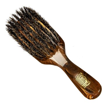 Torino Pro Wave Brush #264-7 Row Medium bristles Shower brush -100% Pure Boar Bristles - Great Workhorse for laying down your 360 Waves