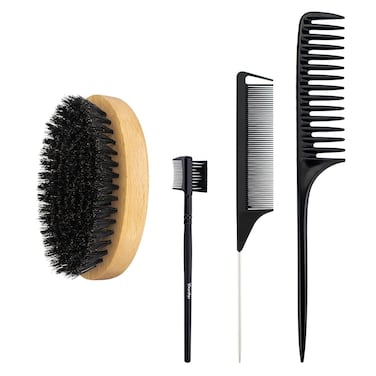 Hair Brushes Pale yellow Hair Brush, boar bristle hair brush, boar bristle brush, bamboo brush, bamboo hair brush