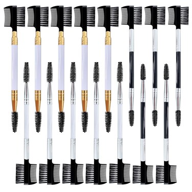 Hair Brush Set, Nylon Teasing Hair Brushes, Double Sided Hair Edge Brush Smooth Comb Grooming, Rat Tail Combs with Duckbill Clips for Women Girls (15 Pcs)