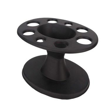 Ejoyous Hair Brush Holder, Plastic Round Comb Hair Accessory Organizer Display Rack Hair Styling Brush Stand Shelf Accessories for Salon Home (Black) (Black)