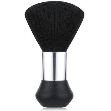 Barber Neck Duster Brush, Soft Hair Cleaning Dusting Brush for Neckline and Ears, Professional Salon and Home Use, Black