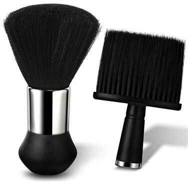 2 Pcs Professional Hair Cutting Brush - Soft Neck Brush for Brushing Off Hair Around Neckline and Ears After Haircut
