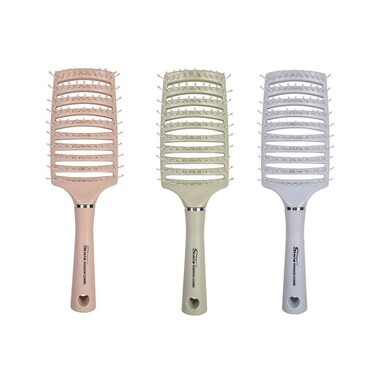 Hair Brush, Wide Curved Vented Brush for Faster Blow Drying, Styling Hair Brushes for Curly Thick, Straight Hair, Wet or Dry for Women Men