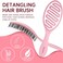 Detangling Brush, Dry and Wet Vented Detangler Hair Brush for Women and Men, Paddle Quick Drying Hairbrush for Wet/Dry/Curly/Thick/Long/Wavy/Damaged Hair, Pink