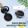 Mini Folding Hair Brush with Mirror - 50 Pack Pocket Travel Brush for Girls, Black